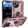 Mobigear Armor Ring iPhone 15 Pro Max Hårdt Bagsidecover Stødsikkert med ringholder - Rosaguld