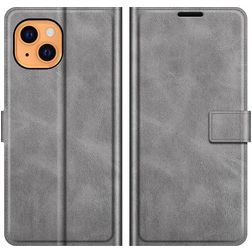 Mobigear Wallet iPhone 13 Lompakkokotelo + Setelitasku - Harmaa