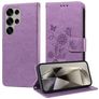 Mobigear Flowers Samsung Galaxy S25 Ultra Capa livro Carteira - Roxo