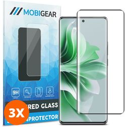 Mobigear Premium OPPO Reno 12 Pro Tempered Glass Screen Protector - Case Friendly (3-Pack)