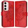 Mobigear Butterfly Samsung Galaxy S24 FE Cover a libro portafoglio - Rosso