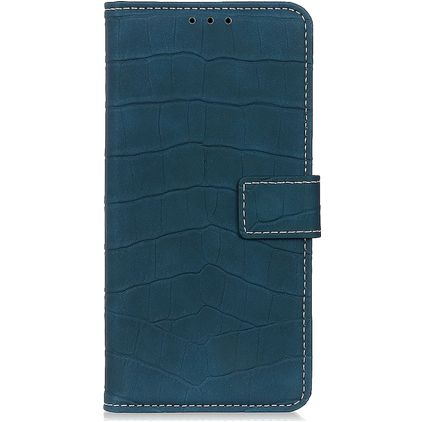 Mobigear Croco Motorola Moto G60s Lompakkokotelo + Setelitasku - Vihreä