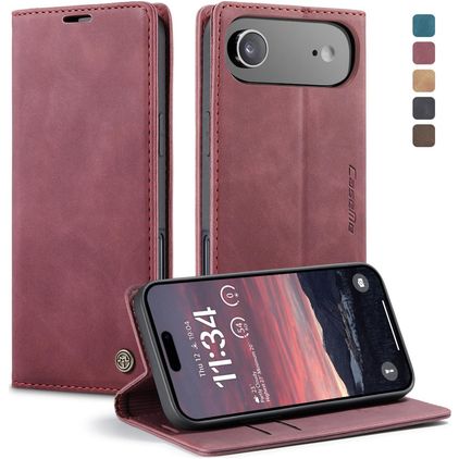 CaseMe 013 iPhone Air Pungetui med Seddelrum - Rød
