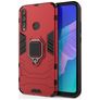 Mobigear Armor Ring Huawei P40 Lite E Fodral Hårdplast Skal Stötsäkert med ringhållare - Röd