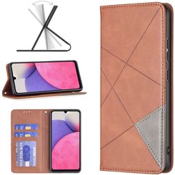 Mobigear Rhombus Slim Samsung Galaxy A33 Pungetui - Brun