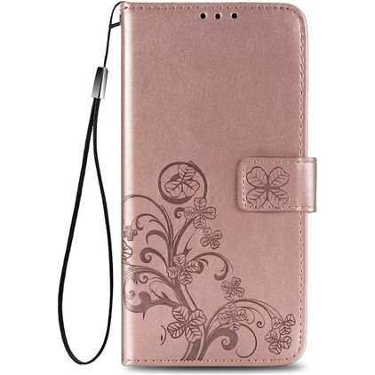 Mobigear Clover Samsung Galaxy A21s Wallet case - Rose Gold