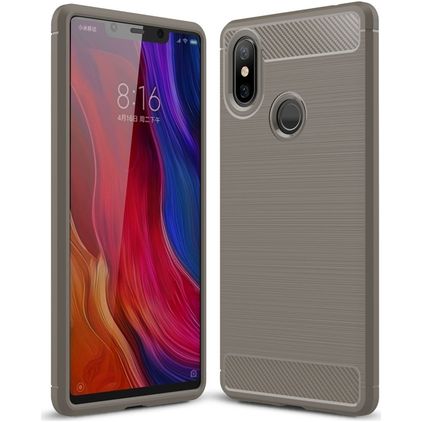 Mobigear Brushed Slim Xiaomi Mi 8 SE Flexible TPU Back cover - Grey