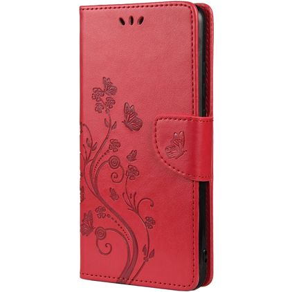 Mobigear Flowers Samsung Galaxy A33 Funda tipo libro Cartera - Rojo