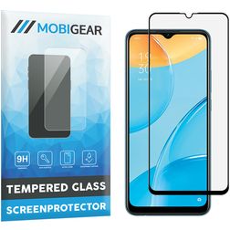 Mobigear Premium OPPO A15 Tempered Glass Screen Protector - Case Friendly - Black
