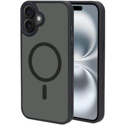 Mobiparts Hardcover iPhone 16 Plus MagSafe Plástico rígido Capa traseira - Satin Black