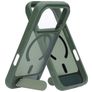 Mobiparts Hardcover iPhone 18 Pro MagSafe Fodral Hårdplast Skal med ställ - Satin Green