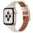 Mobigear Napoli Læder Apple Watch Urrem Spændelås - 42/41/40/38 mm - Hvid