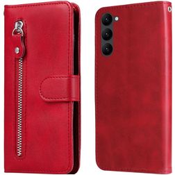 Mobigear Zipper Samsung Galaxy S23 Pungetui med Seddelrum - Rød