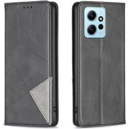 Mobigear Rhombus Slim Xiaomi Redmi Note 12 Wallet case - Black