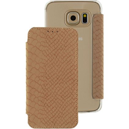 Mobilize Slim Booklet Samsung Galaxy S6 Funda tipo libro - Snake Creamy Rose