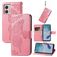 Mobigear Butterfly Motorola Moto E13 Etui z klapką typu portfel - Różowy