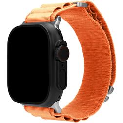 Mobilize Alpine Nailon Apple Watch Ranneke Solki - 42/41/40/38 mm - Oranssi