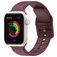 Mobigear Dashed Silicone Apple Watch Strap Buckle closure - 42/41/40/38 mm - Burgundy