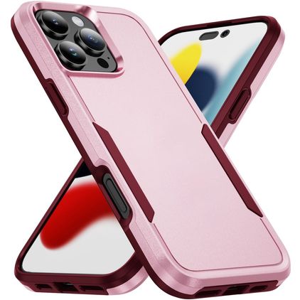 Mobigear Heavy Armor iPhone 16 Pro Max Hardcase Etui plecki Wstrząsoodporne - Różowy