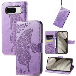 Mobigear Butterfly Google Pixel 8 Capa livro Carteira - Roxo