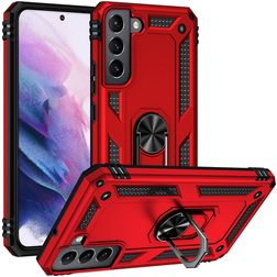 Mobigear Armor Ring Samsung Galaxy S22 Hardcase Back cover Antiurto con anello - Rosso