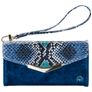 Mobilize Gelly Velvet Samsung Galaxy S9 Cover Pochette 2 in 1 con guscio estraibile - Royal Blue Snake