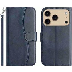 Mobigear S Line iPhone 17 Pro Max Lompakkokotelo + Setelitasku - Laivastonsininen