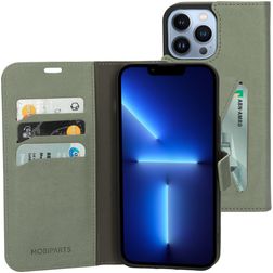 Mobiparts Classic Wallet iPhone 13 Pro Max Wallet case - Stone Green