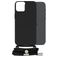Mobilize Lanyard Gelly iPhone 15 Plus TPU flexível Capa com cordão - Preto