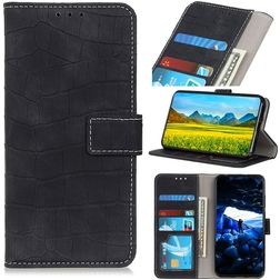 Mobigear Croco iPhone 13 Pro Etui z klapką typu portfel - Czarny