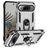 Mobigear Armor Ring Google Pixel 9 Pro XL Fodral Hårdplast Skal Stötsäkert med ringhållare - Silver