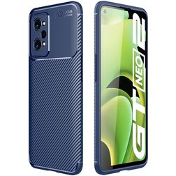 Mobigear Racing Realme GT Neo2 TPU flexível Capa traseira - Azul