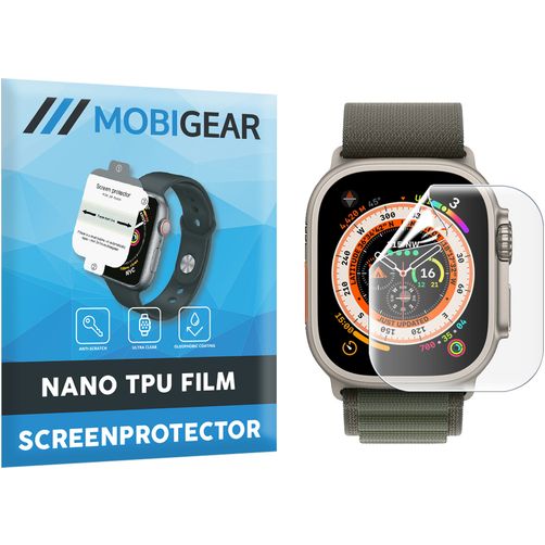 Mobigear Apple Watch Ultra - 49 mm Hidrogel TPU Protector de pantalla - Compatible con fundas
