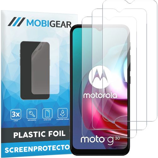 Mobigear Motorola Moto G30 Screen Protector Film - Case Friendly (3-Pack)