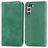Mobigear Retro Slim Samsung Galaxy S21 FE Knížkové pouzdro Peněženka - Zelená