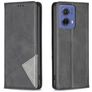 Mobigear Rhombus Slim Motorola Moto G85 Capa livro - Preto