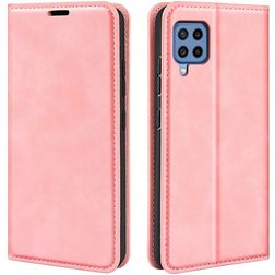 Mobigear Retro Slim Samsung Galaxy M22 Cover a libro portafoglio - Rosa