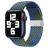 Mobigear Braided Nailon Apple Watch Ranneke Säädettävä taittolukko - 49/46/45/44 mm - Sininen / Vihreä