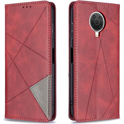Mobigear Rhombus Slim Nokia G20 Cover a libro - Rosso