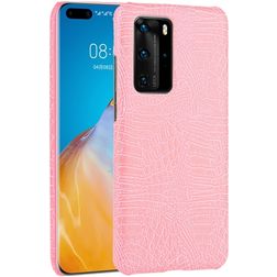 Mobigear Croco Huawei P40 Pro Hard Case Back cover - Pink