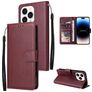Mobigear Wallet iPhone 14 Pro Max Pungetui med Seddelrum - Rød