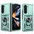 Mobigear Armor Ring Cam Slide Samsung Galaxy Z Fold 7 Hårdt Bagsidecover Stødsikkert med ringholder og Camera Slider - Grøn