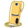 Mobigear Lanyard Card iPhone 17 Silikone Cover med snor og kortholder - Gul