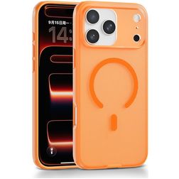 Mobigear Shockproof Grip iPhone 17 Pro Max MagSafe Funda Plástico rígido Carcasa - Naranja