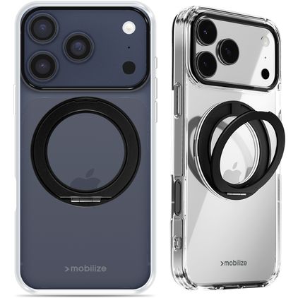 Mobilize 360 Rotating Ring iPhone 17 Pro Max MagSafe Hardcase Back cover con anello - Nero