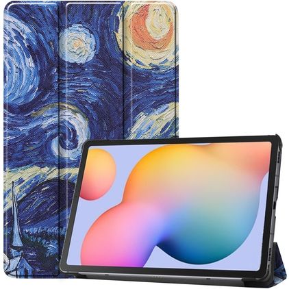 Mobigear Tri-Fold Samsung Galaxy Tab S6 Lite Knížkové pouzdro - The Starry Night