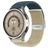 Mobigear Braided Dual Correa Nylon Cierre de clip para Smartwatch - 22 mm - Blanco / Azul oscuro