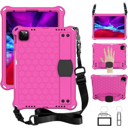 Mobigear Ruggedized iPad 11 (2025) Schiuma EVA Back cover + Portapenna + Tracolla + Supporto - Rosa