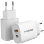 Mobilize Dual USB / USB-C Oplader Power Delivery 25W - Hvid