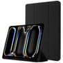 Mobigear Tri-Fold Gel iPad Pro 11 tommer (2025) TPU / Kunstlæder Pungetui + Stylus-holder - Sort